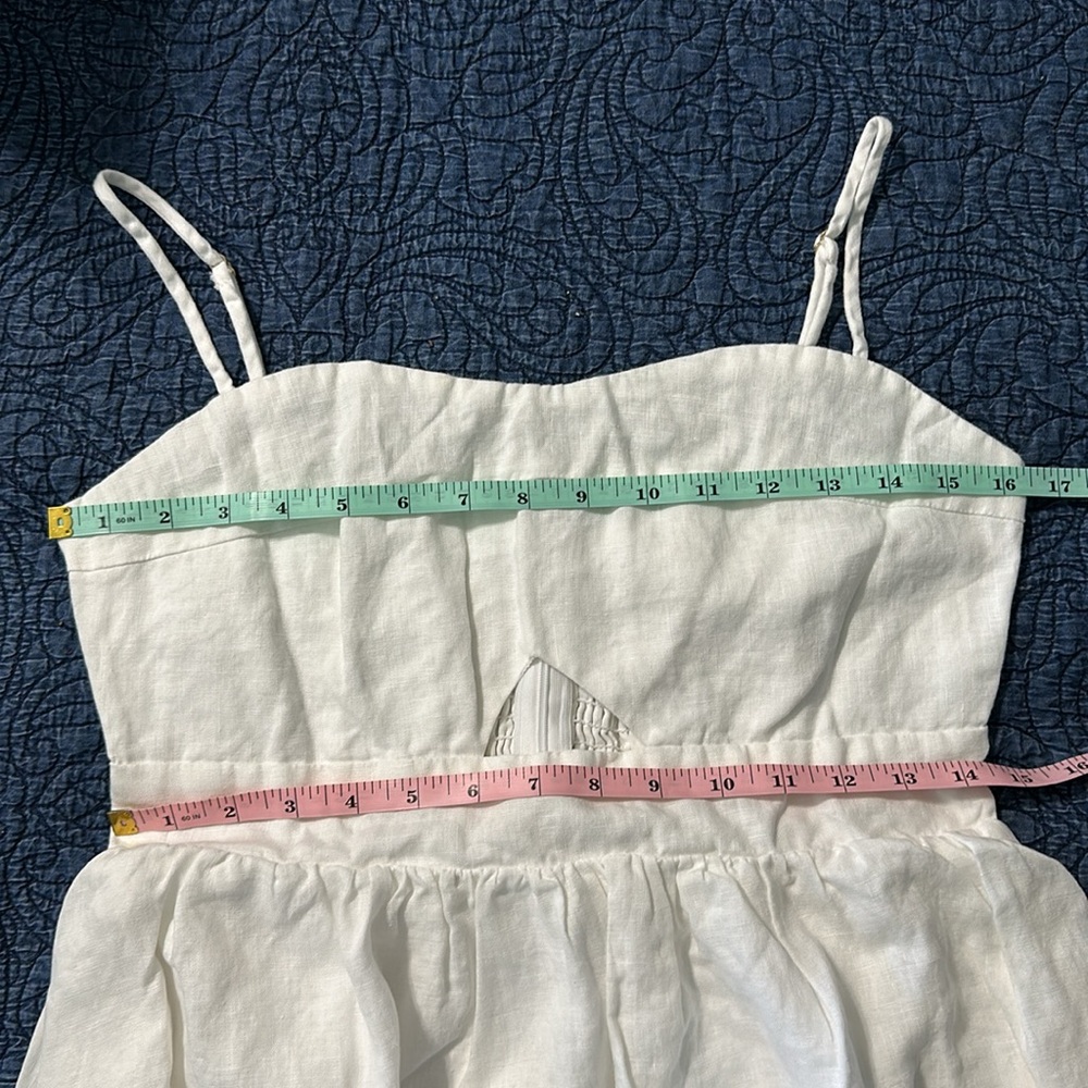 DISSH Harper Dress Midi Linen White Size 10 - Picture 8 of 8